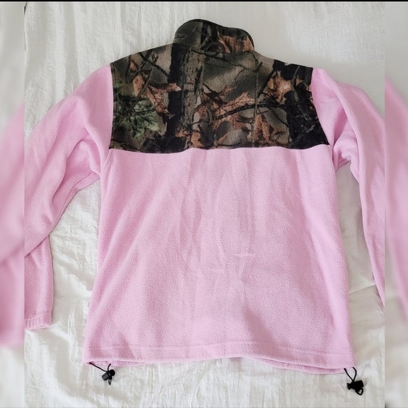 Trail Crest Zip-up Pink & Camo Fleece Sweater (M) NWOT - Picture 2 of 4